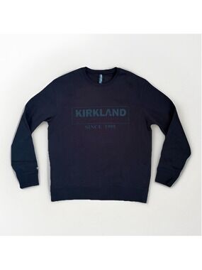 Kirkland Signature Black Crewneck Sweatshirt - Size M/L ✨ NWT